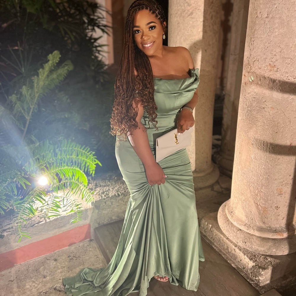 Moda Glam Boutique Delilah Corset Gown Sage
